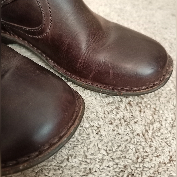 UGG Rosen Leather Riding Boots | sz 8, Espresso Brown, original box - Picture 13 of 16